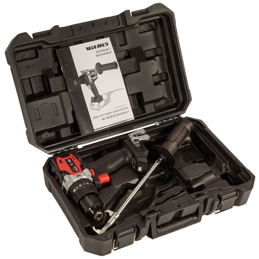 Дриль-шурупокрут акумуляторний Vitals Professional AU 18120 BL SmartLine+ 243508