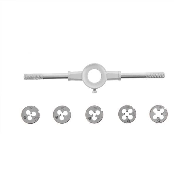 SD-8019 Набор плашек с держателем 6 ед (M4,M5,M6,M8,M10) SD-8019
