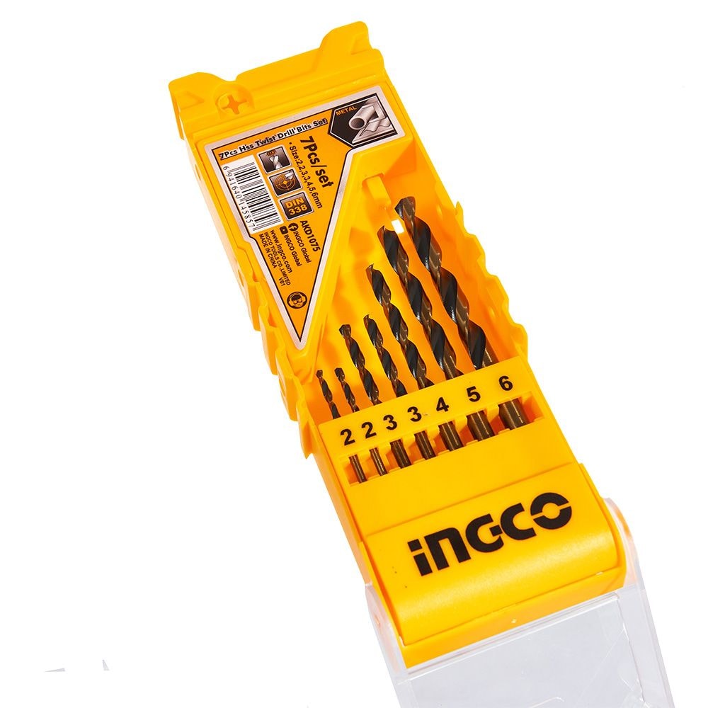 Набір свердел по металу 7 шт. 2–6 мм INGCO 9980735