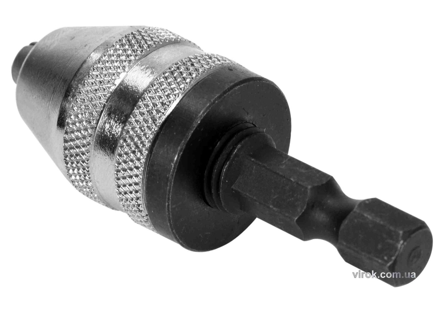 Патрон для дриля YATO : HEX-1/4", O=0.5-3 мм, L= 50 мм, металевий YT-04644