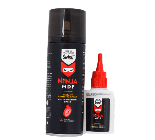 Клей 2-компонентний NINJA MDF : супер швидкий. 50гр.цианоакрилат +200 мл спрей-активатор 20V072
