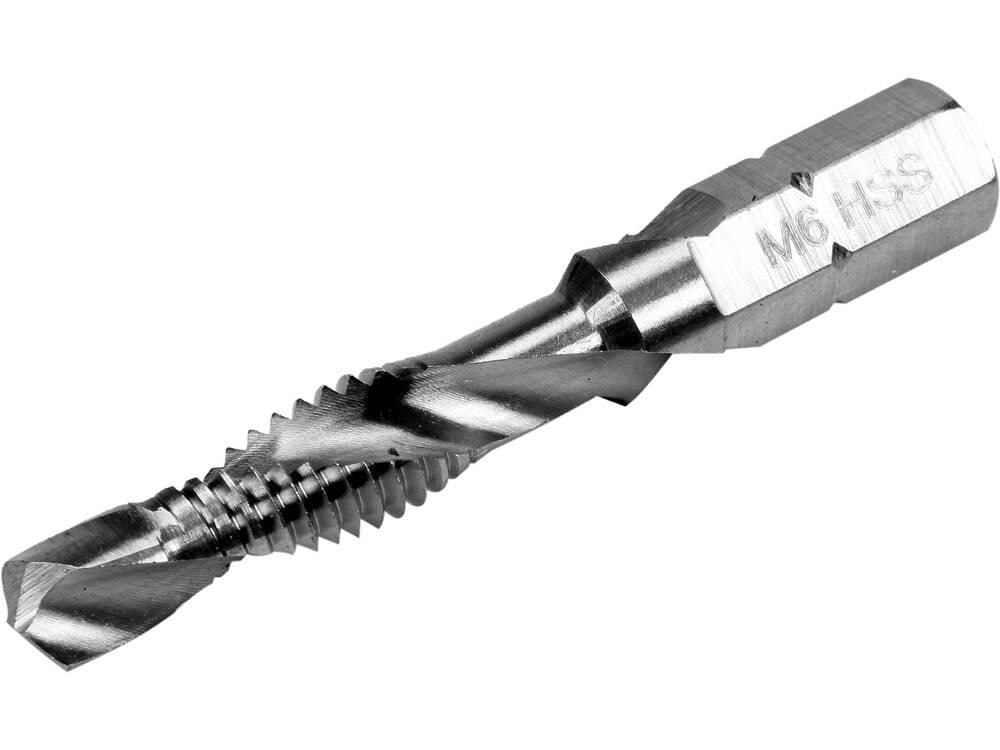 Свердло-мітчик YATO М6 х 1 мм, HSS М2, HEX-1/4", l= 44/8 мм YT-44843