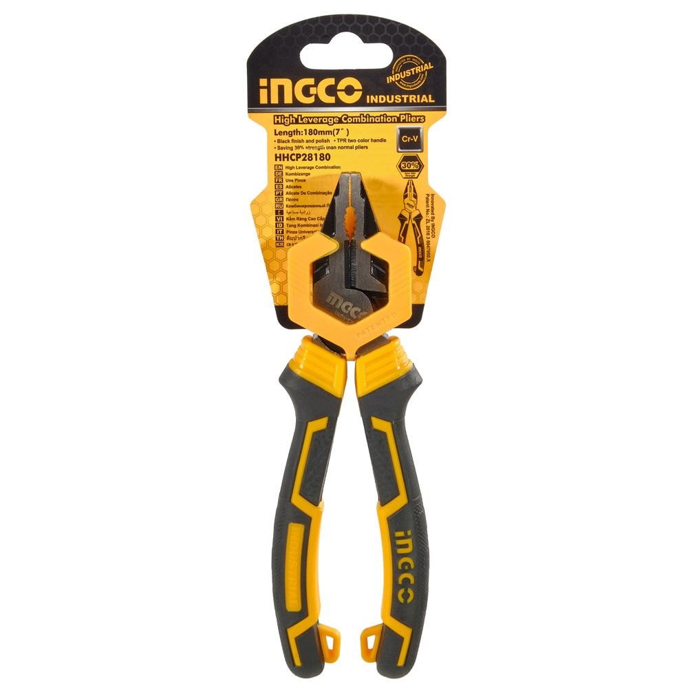 Плоскогубці комбіновані Profi 180 мм INGCO INDUSTRIAL 9980640