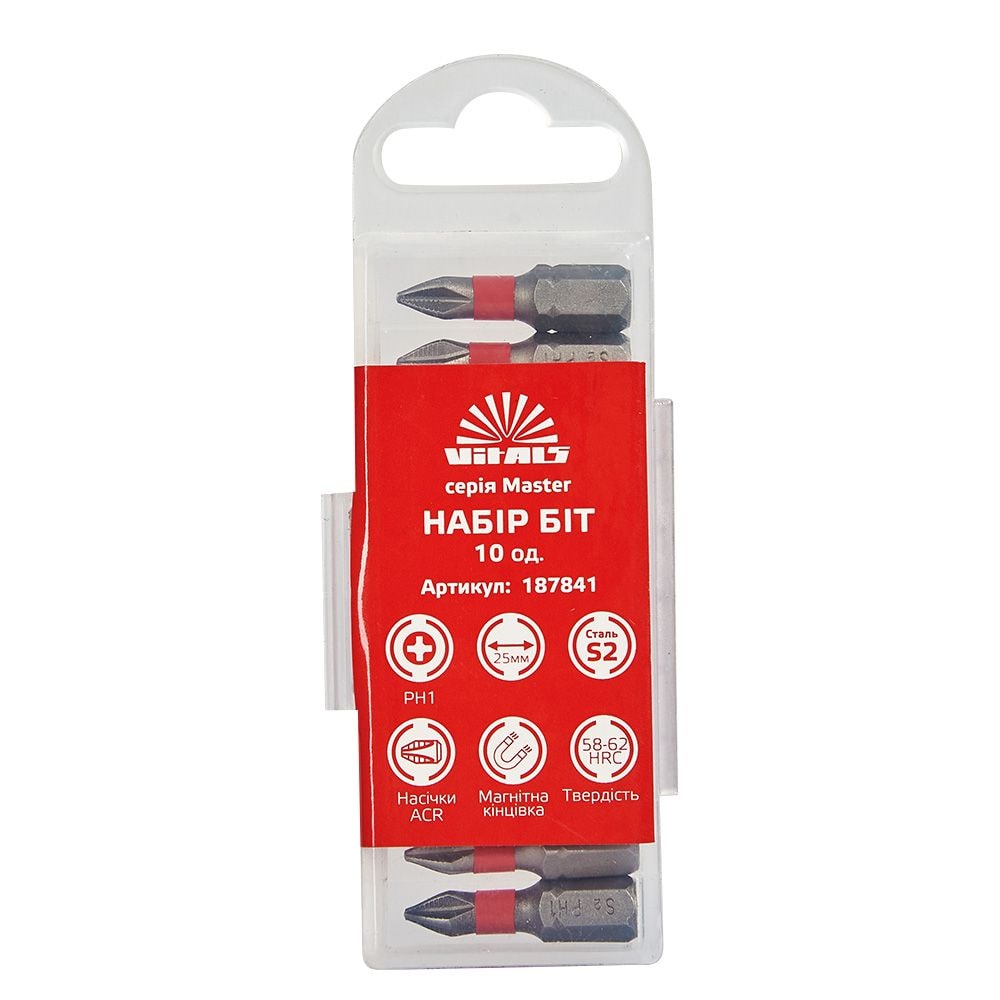 Біти S2 PH1*25 мм, Vitals Master 187841