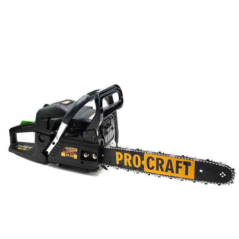 Бензопила PRO CRAFT GS-50/2 (2 шини, 2 ланцюги) | Потужна бензопила 49.3 см³ для дому та саду 600502