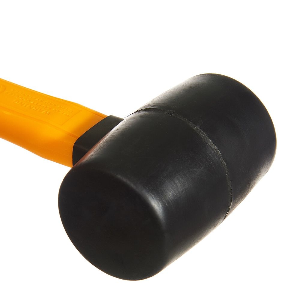 Киянка гумова 220 гр чорна, фіберглас INGCO HRUH8208.