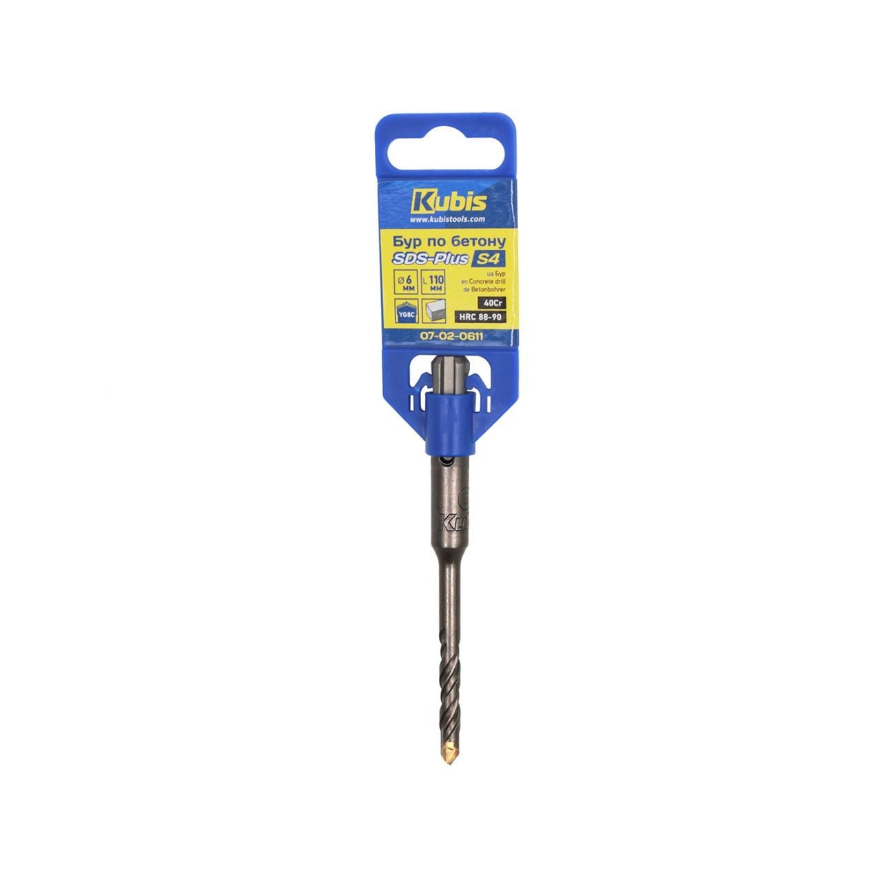 Бур по бетону SDS-Plus S4 8 * 160 мм, 40Cr, YG8C HRC 88-90 07-02-0816