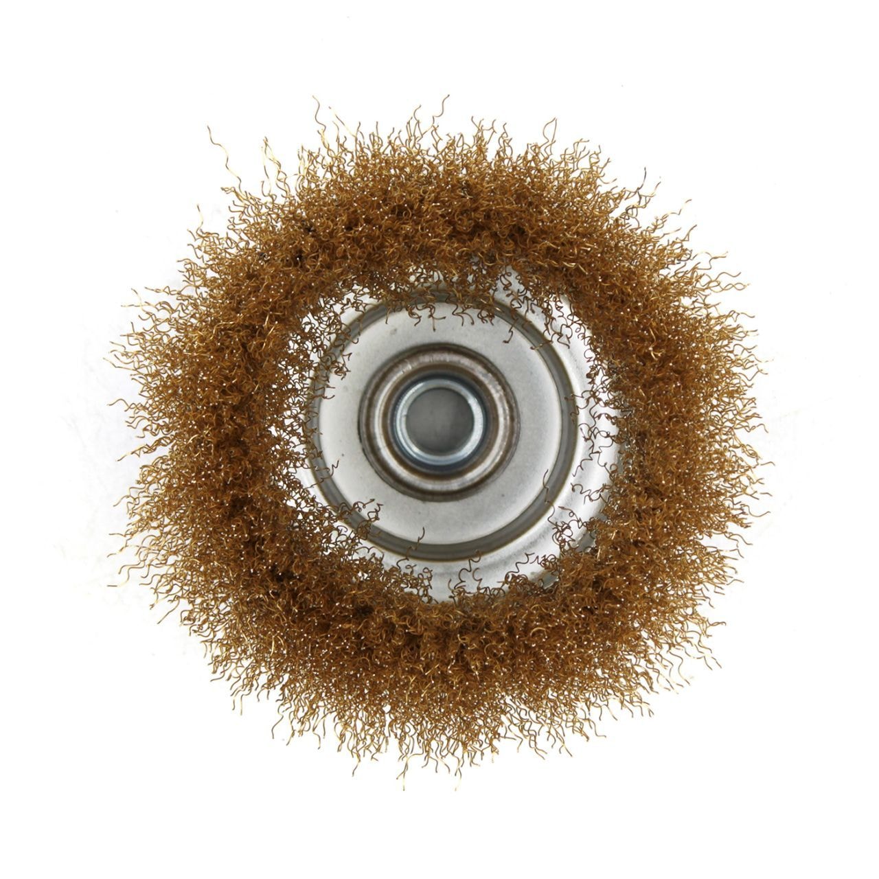 Щітка-крацовка чашкова для УШМ ? 100 мм, рифлена латуньована 07-06-0100