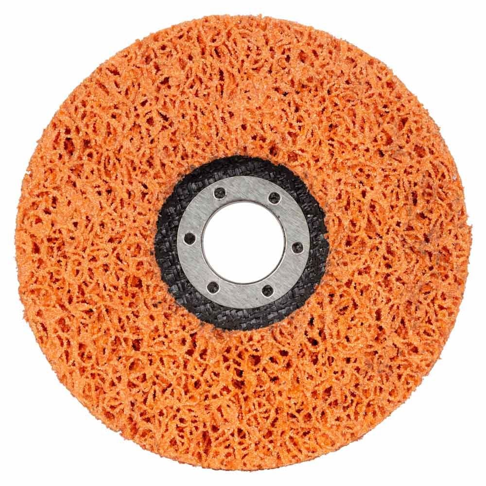 Круг зачисний з нетканого абразиву (корал) Т27 O125?22.23мм помаранчевий жорсткий 9176611