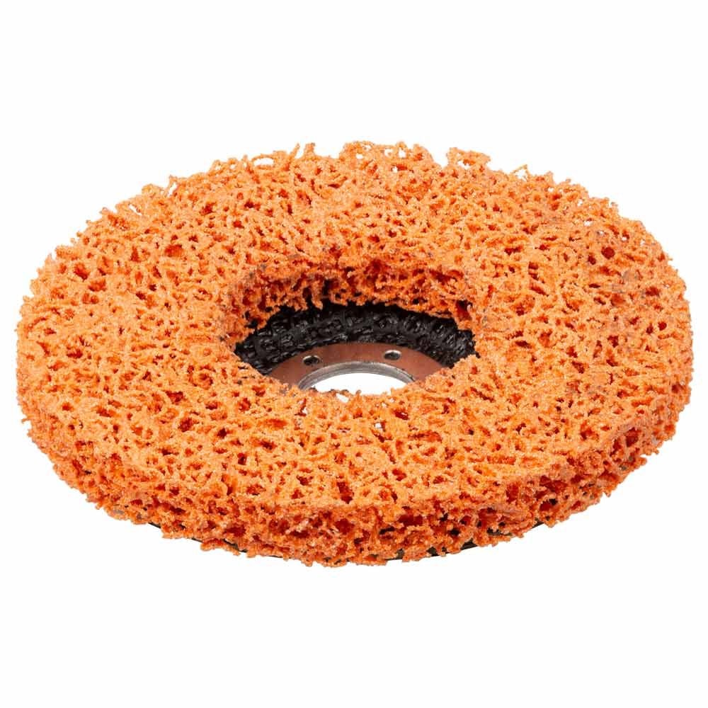 Круг зачисний з нетканого абразиву (корал) Т27 O125?22.23мм помаранчевий жорсткий 9176611
