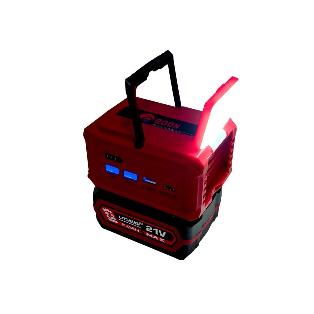 Акумуляторний інвентор напруги EDON 150W+ акум 5Ar (з ліхтарем) ED-NB 21/150