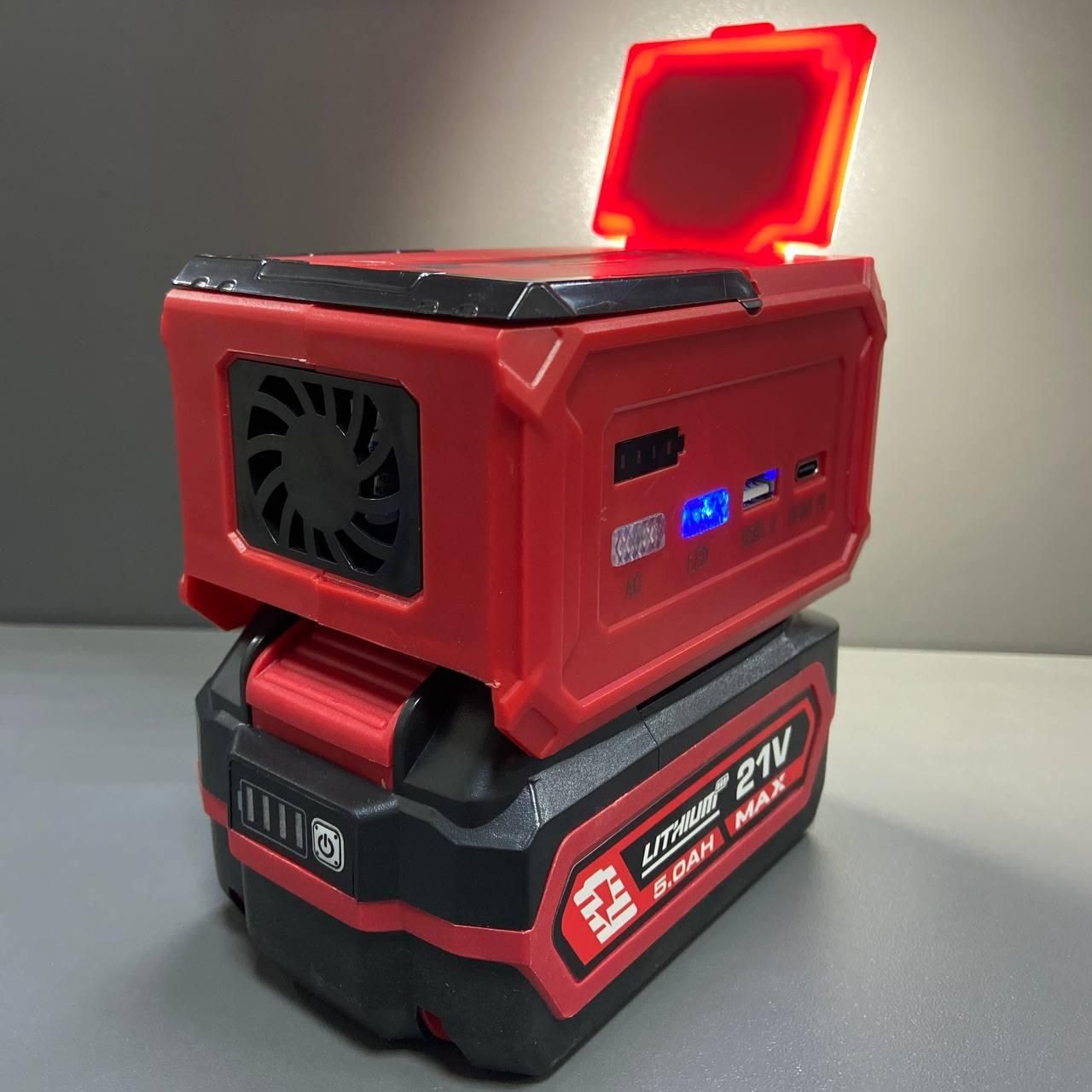 Акумуляторний інвентор напруги EDON 150W+ акум 5Ar (з ліхтарем) ED-NB 21/150