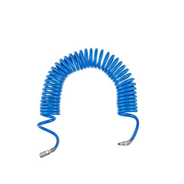 Шланг спіральний поліуретановий 8?12 мм, 10 м, зі швидкороз'ємними з'єднаннями PT-1716