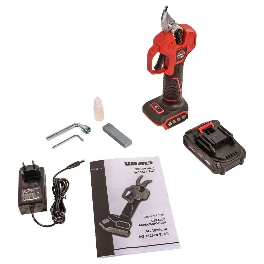 Секатор акумуляторний Vitals Master AG 1825ck BL Kit 235297