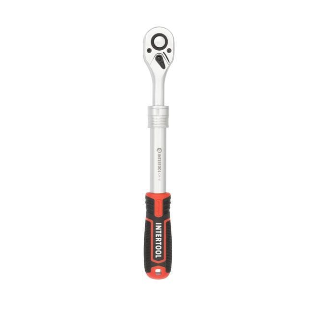 Рукоятка з храповим механізмом телескопічна, 72 зуба 1/2 ", Cr-V STORM ET-8006