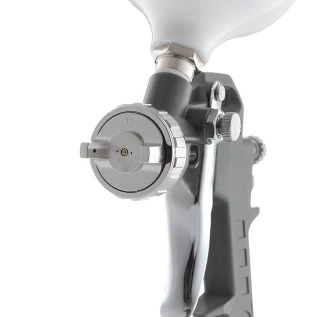 Фарбопульт пневматичний HP, форсунка: 1,5 мм, верхній пластиковий бачок: 600 мл, 5 бар PT-0204