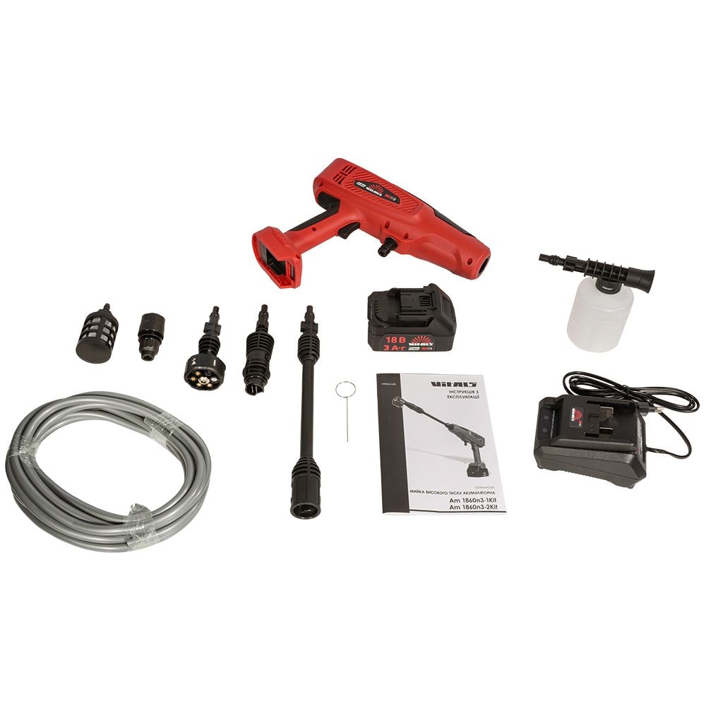 Мийка високого тиску акумуляторна Vitals Master Am 1860n3-1Kit 243497