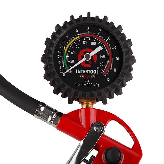Пістолет для підкачування коліс із 63 мм манометром PT-0504