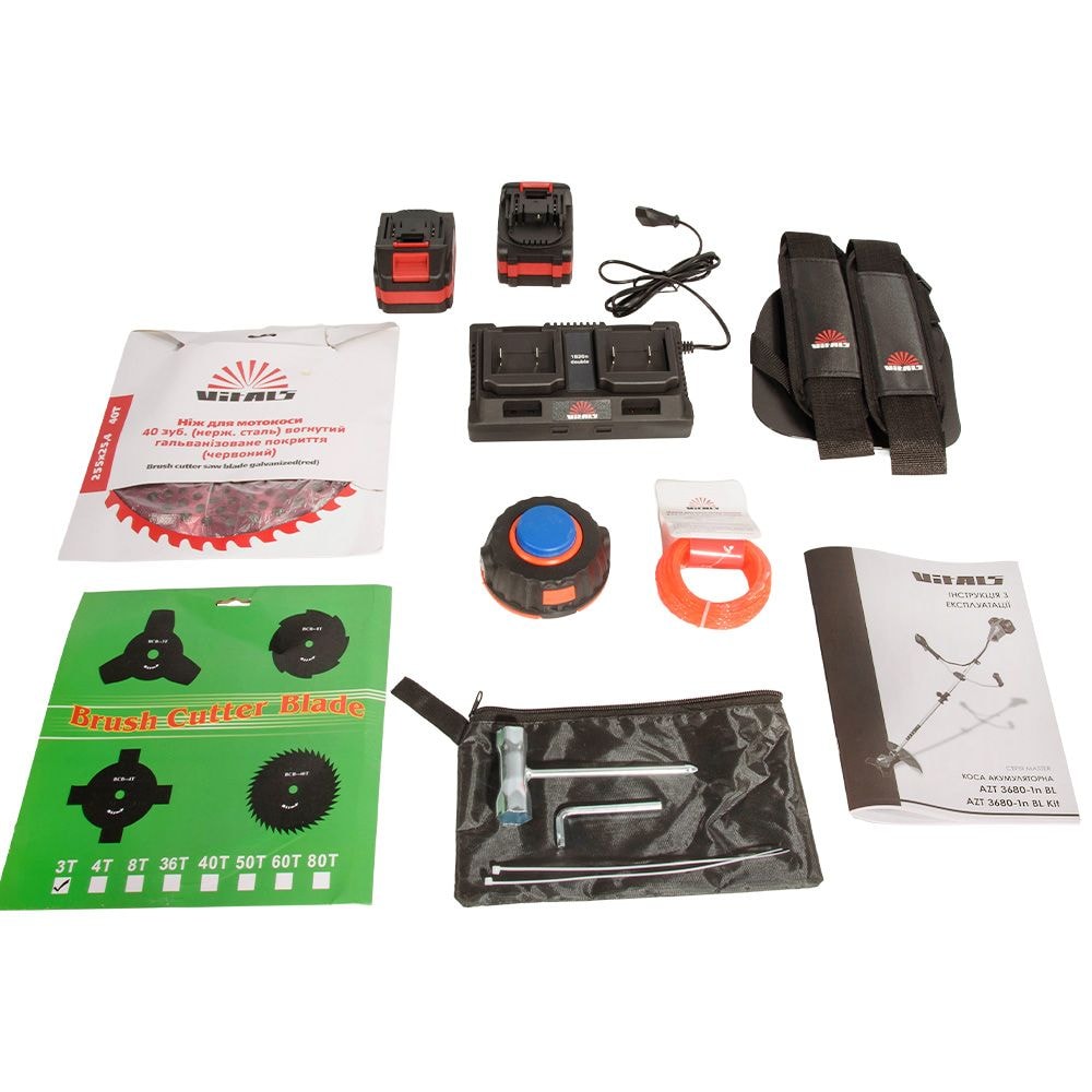Коса акумуляторна Vitals Master AZT 3680-1n BL Kit 243562