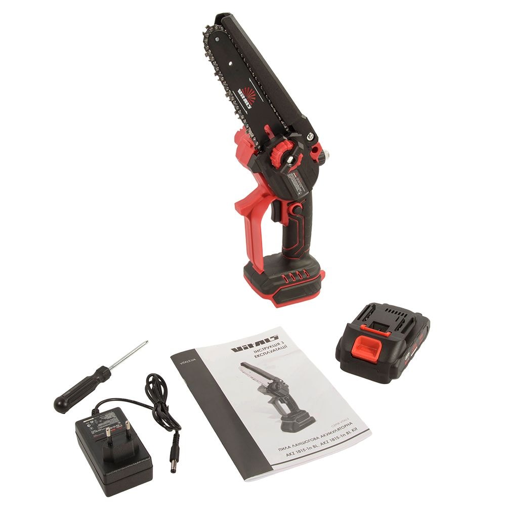Пила ланцюгова акумуляторна Vitals AKZ 1815-1n BL Kit 242177