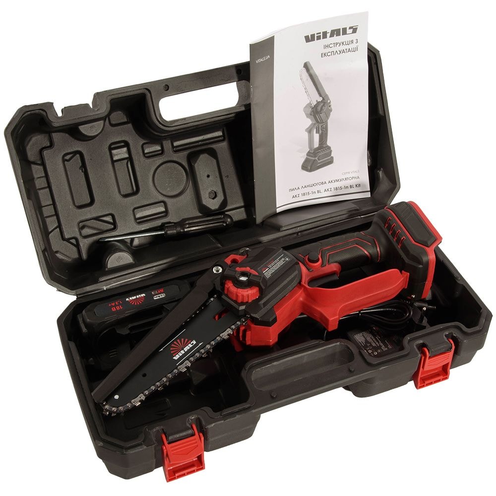 Пила ланцюгова акумуляторна Vitals AKZ 1815-1n BL Kit 242177