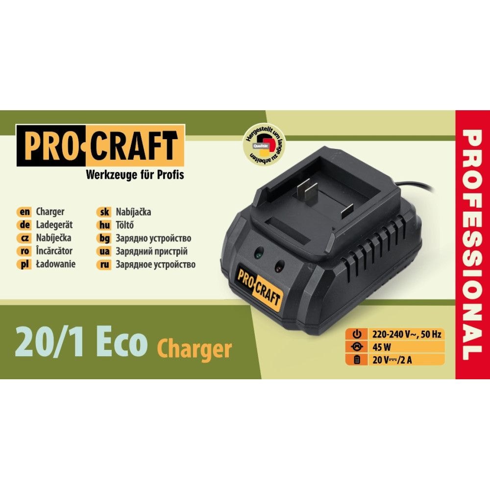 Зарядний пристрій PRO-CRAFT 20/1 Eco 032005