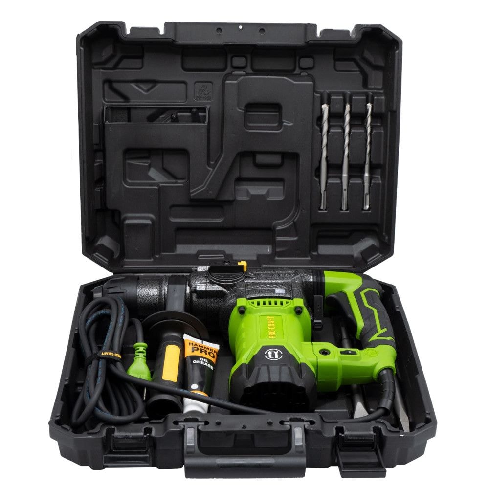 Перфоратор PRO-CRAFT BH-1800 1500 Вт, 5.5 Дж, SDS-Plus, 3 режими роботи, 0-4300 уд/хв, кейс 018003