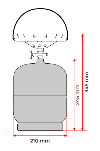 Комплект газовий кемпінговий 8 л. GS-0008
