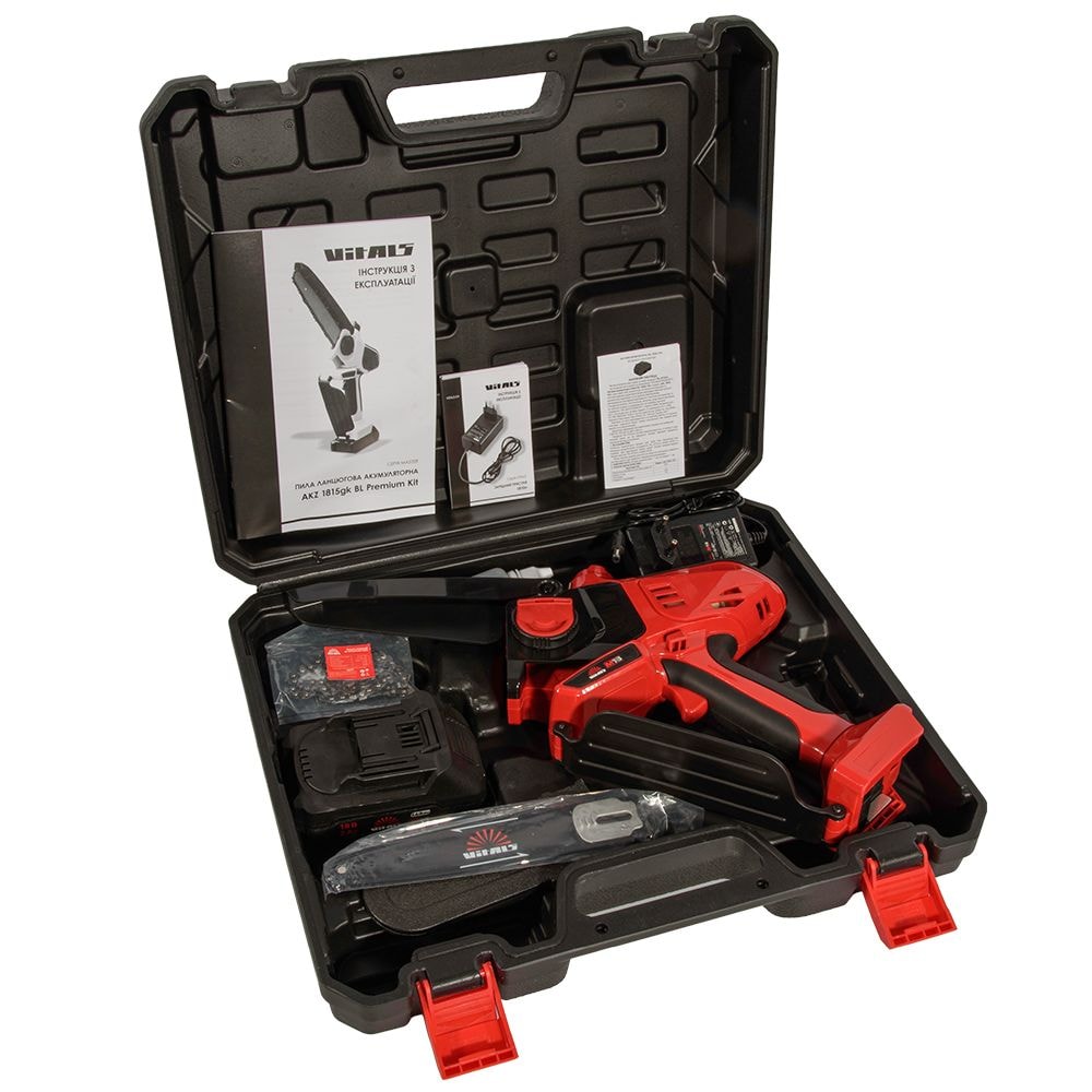 Пила ланцюгова акумуляторна Vitals Master AKZ 1815gk BL Premium Kit 237652