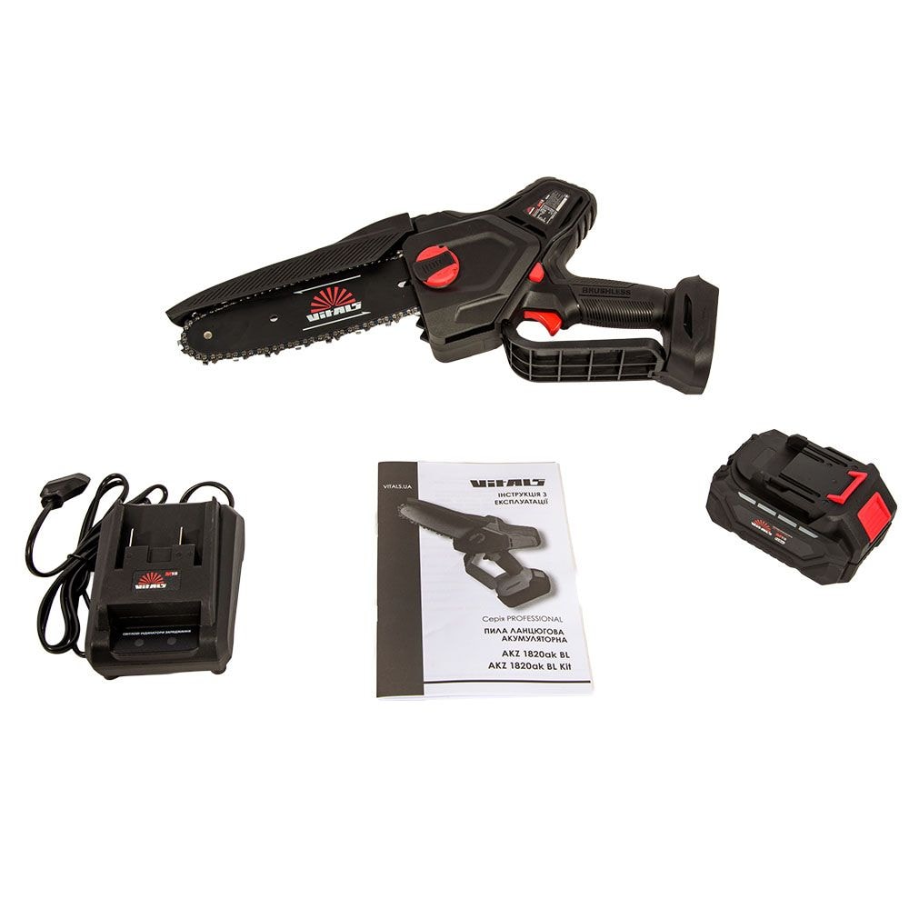 Пила ланцюгова акумуляторна Vitals Professional AKZ 1820ak BL Kit 237654