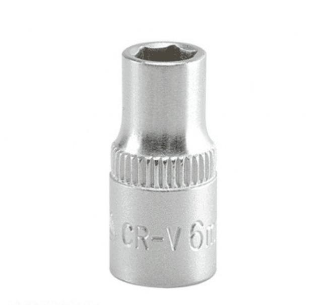 Головка торцева 6-гранна YATO : квадрат 1/4", М= 6 мм, L= 25 мм YT-1405