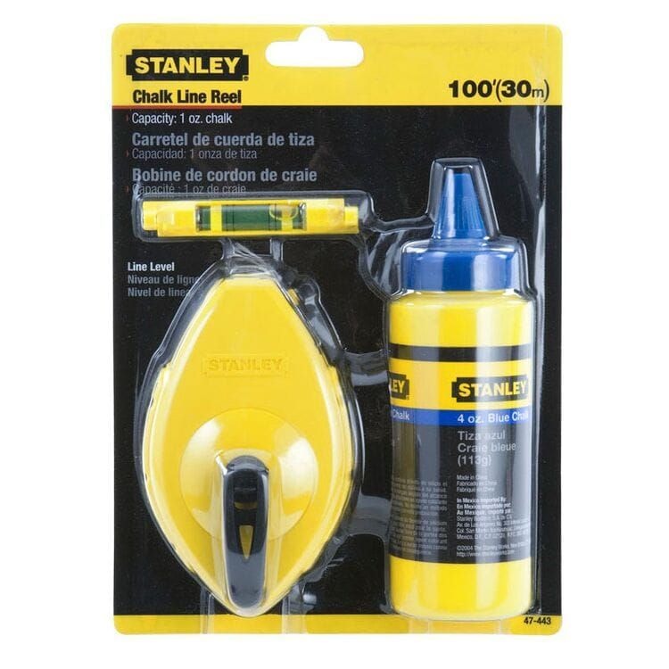 Шнур для розмітки STANLEY " PowerWinder ", в комплекті, 30м, крейдяний порошок 45г, Підвісний рівень 0-47-443