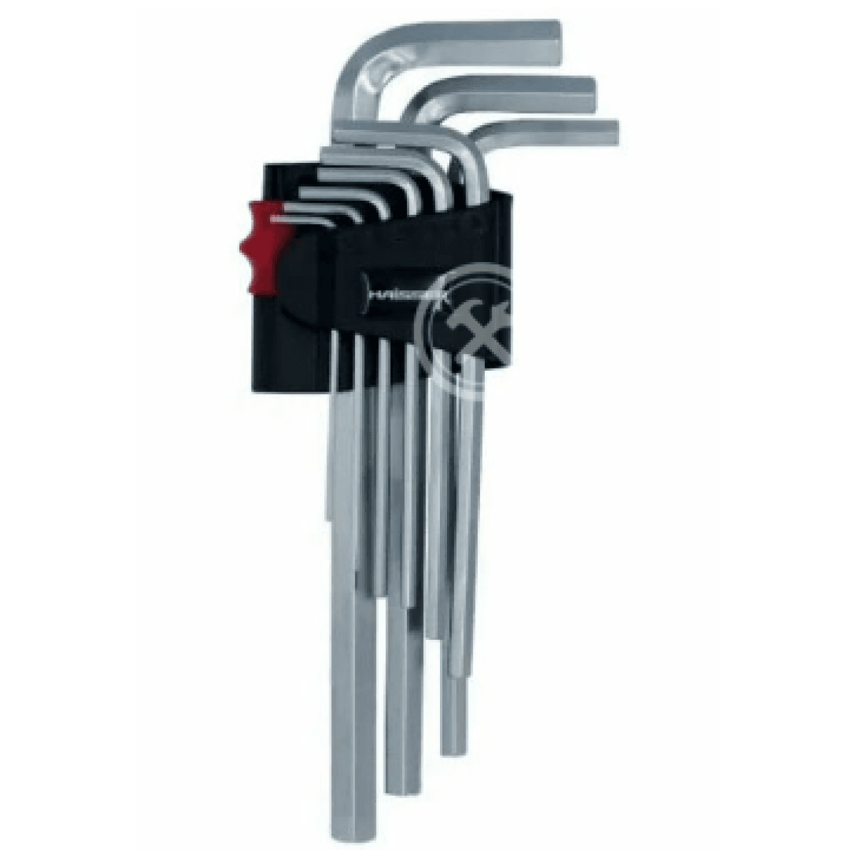 Набір Г-подібних ключів HEX подовжених 9 од., S2, 1,5-10 мм HAISSER 102889