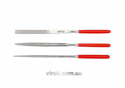 Надфіль алмазний YATO Набір 3пр. 3х140х50мм YT-6143