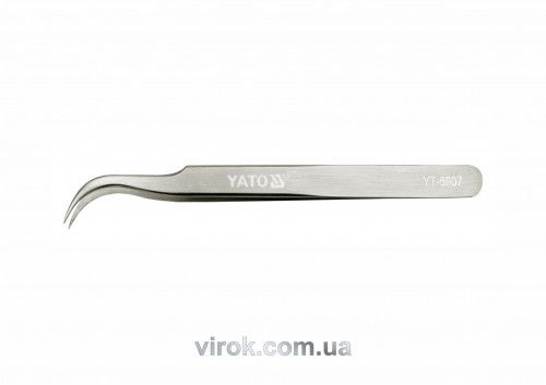 Пінцет вигнутий YATO l=115мм YT-6907