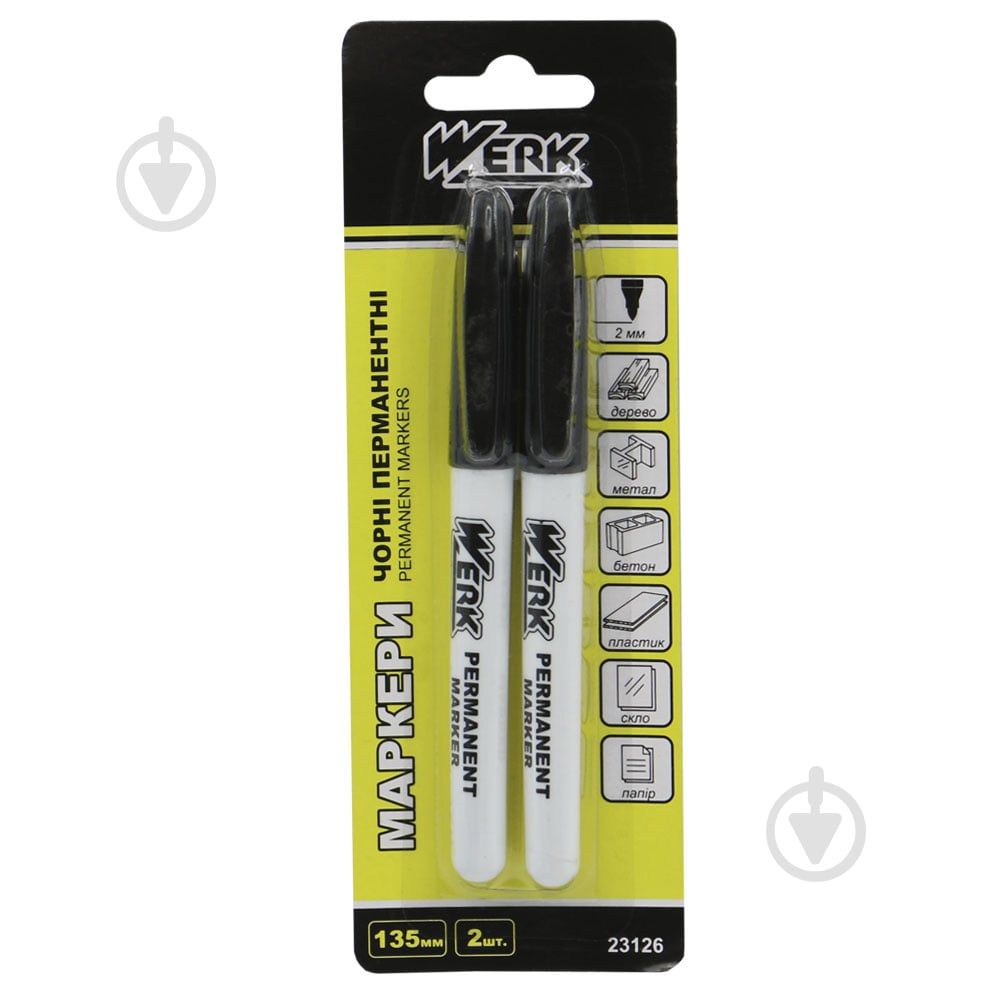 Маркери чорні перманентні WERK 120271