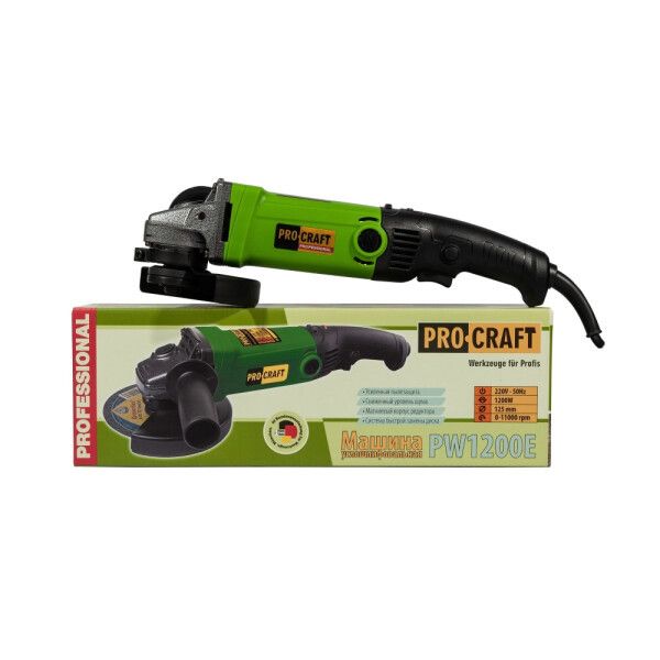 Кутова шліфмашина PRO-CRAFT PW-125/1200E
