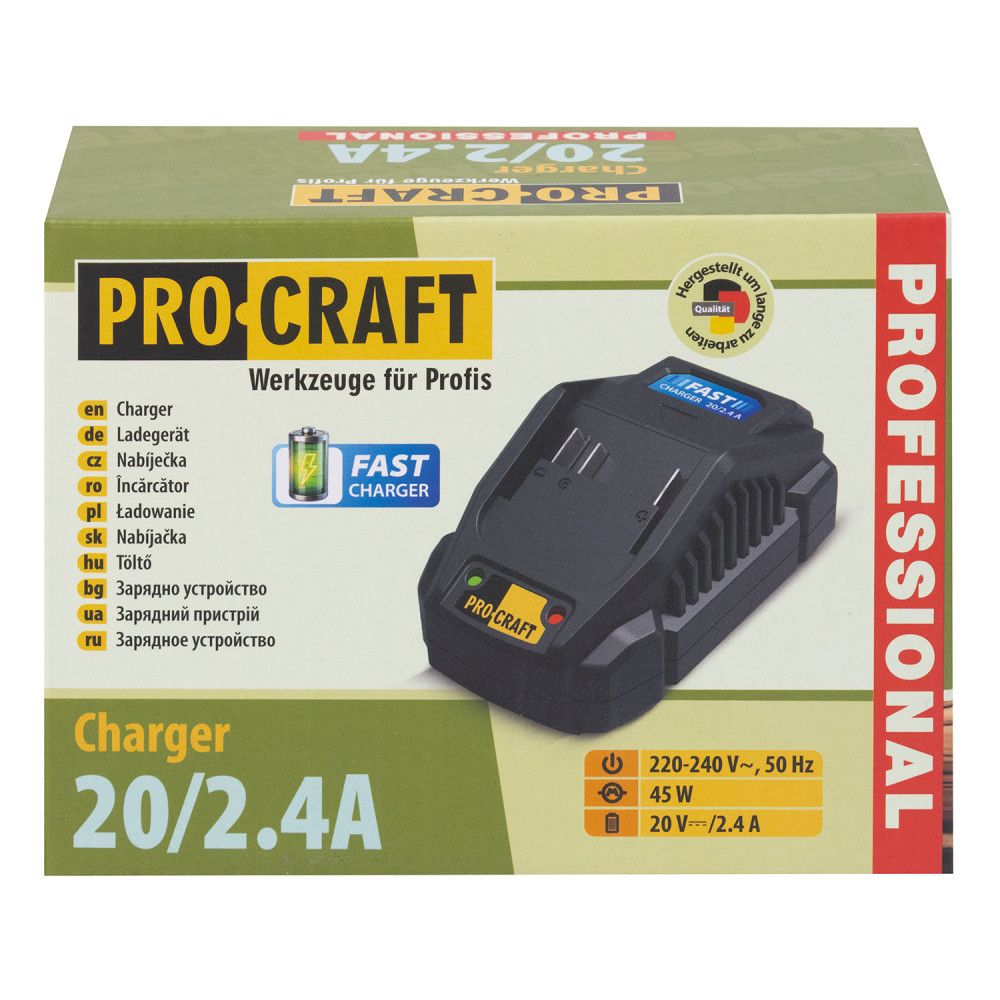 Зарядний пристрій PRO-CRAFT 20/2,4A упаковка
